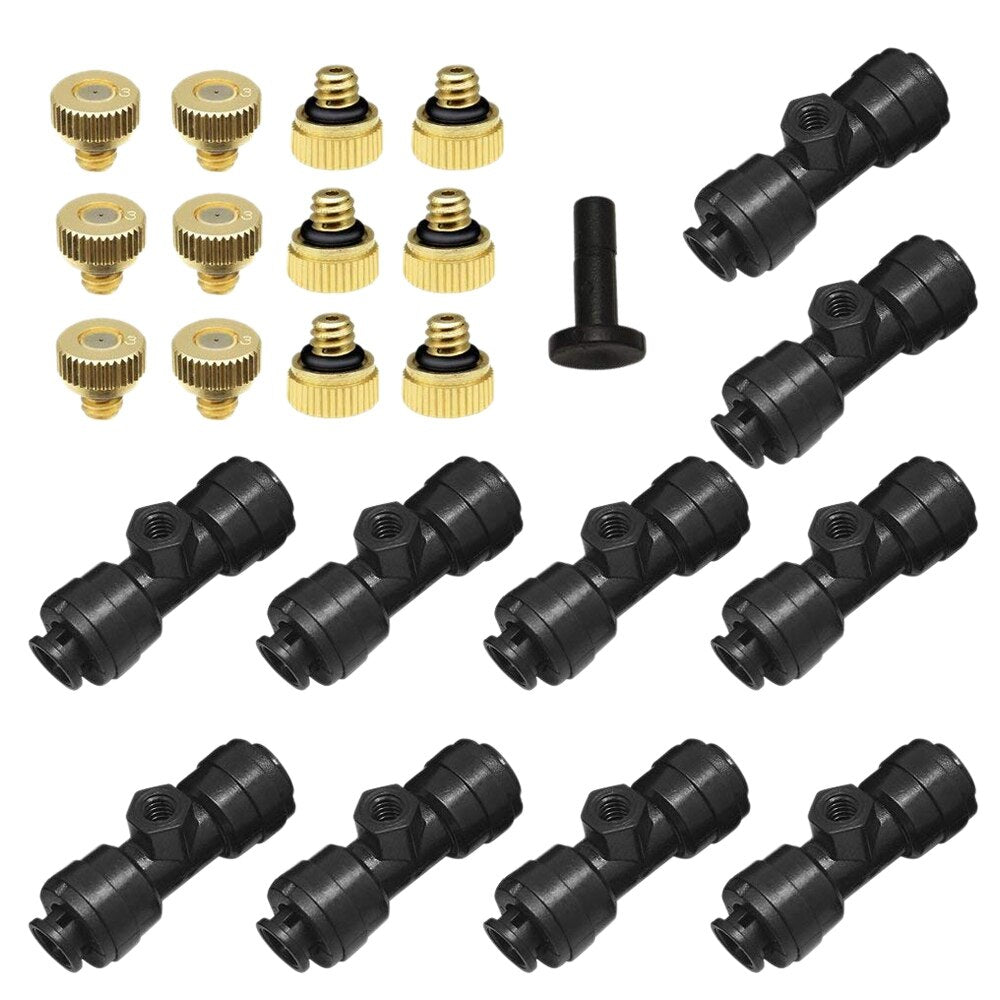 Misting Nozzles Kit Fog Nozzles For Patio Misting System Outdoor Cooling System Garden Water Mister