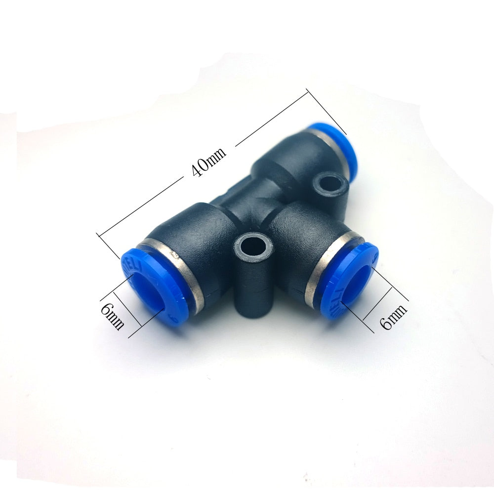 10PCS Fog Misting Nozzle With 6mm Tee Quick Connection Garden Water Irrigation Sprinkler for Low Pressure Misting System