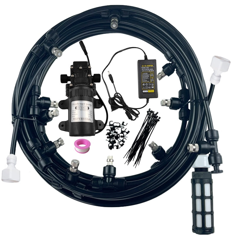 Nebulizers Pump Mist Water Fog Electric Sprayer Sprinkler System For Gazebo Patio Garden Plant Mister 6-18 Meters Kit